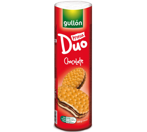 gullon печенье  mega duo crema sabor chocolate (500гр)