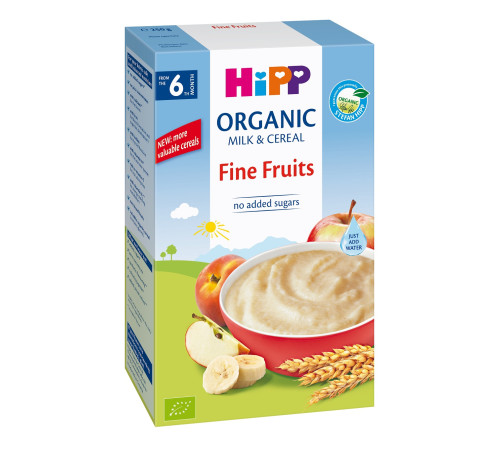 hipp 3141 terci cu lapte din grâu cu fructe (6m +) 250 gr.