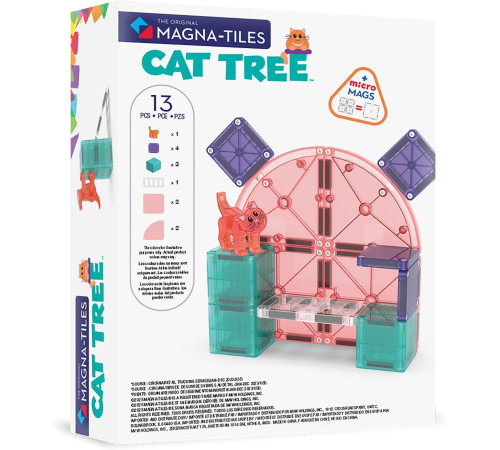 magna-tiles 252013ctmt Магнитный конструктор "Кошачий домик" (13 дет.)