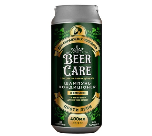  beer care Șampon - balsam 2 în 1 antimătreață cu hamei și mentol (400 ml.) 641965