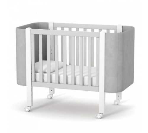 veres 05.3.1.212.17 patuț pentru copii ЛД5 monaco velour (alb/gri)