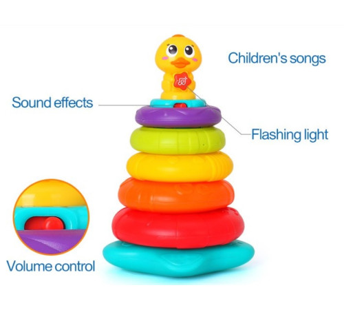 hola toys 2101 Музыкальная пирамидка "Уточка"
