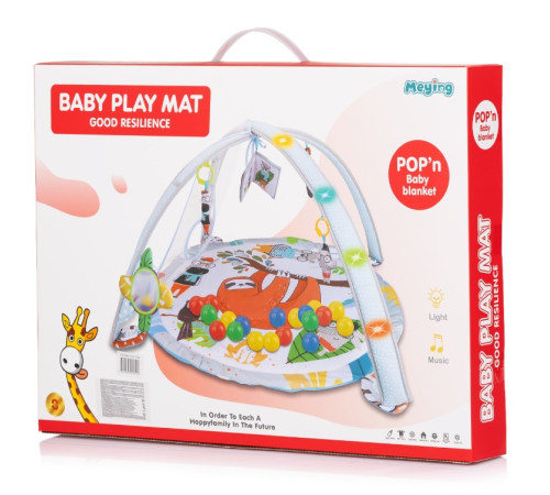 chipolino covoraș muzical de joacă cu mingi pgmlb02501ju "junglă"