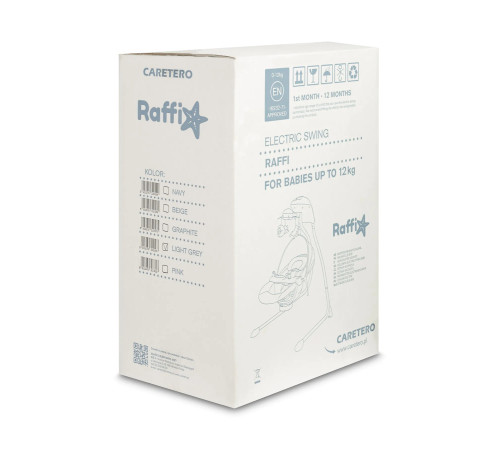 caretero-8094 Электрические качели "raffi premiumi" (до 12 кг.) графит