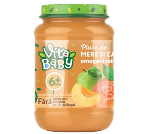 vita baby Пюре яблоко-абрикос 180 гр.(6+)