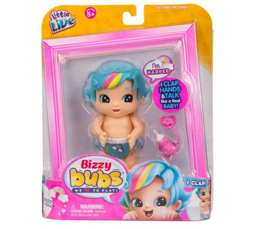 Little Live Pets 28534 Интерактивная куколка Bizzy Bubs "Харпер - хлопает в ладоши" little live pets 28534 Интерактивная куколка bizzy bubs "Харпер - хлопает в ладоши"