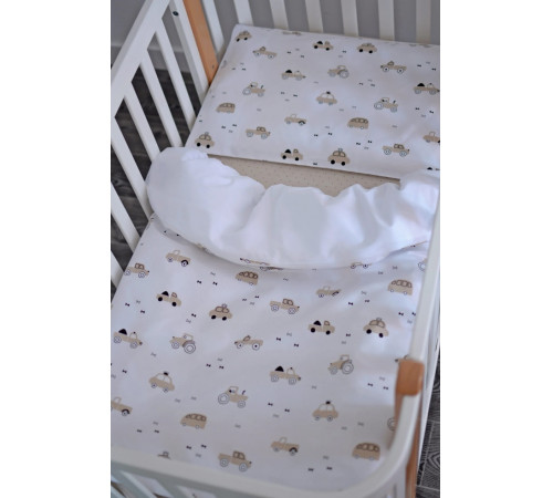  veres 153.1.29 lenjerie de pat "mașini bej" (3 buc.)