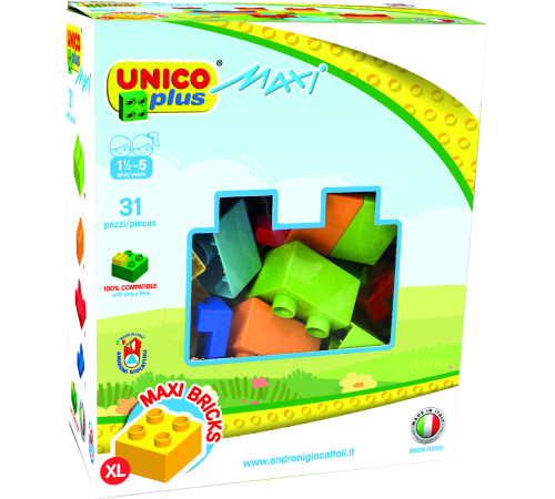 Детский магазин в Кишиневе в Молдове androni 8809-0000 Конструктор unicoplus "scatola maxi" (31 дет.)