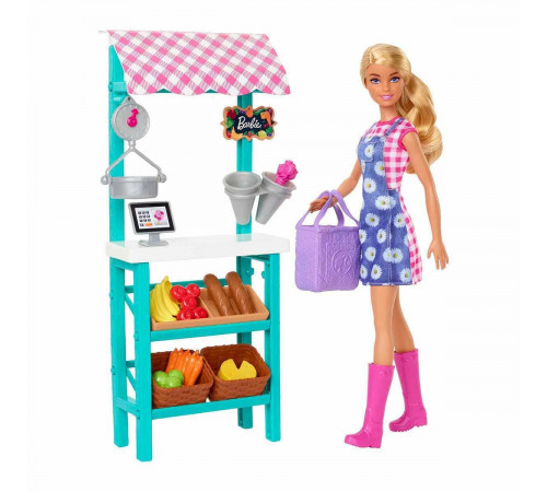 barbie hcn22 set de joc "barbie la târg"