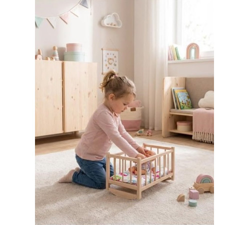 baby mix 59160 Деревянная колыбель для кукол