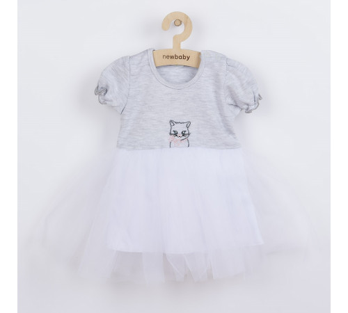 Детская одежда в Молдове new baby 42544 Платье (фатин) wonderful (grey) 86см (12-18мес)