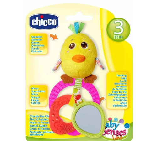  chicco 960900 Плюшевая погремушка "Цыпленок Пино"