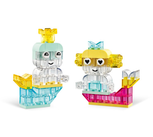 lego classic 11040 constructor "cutie magică cu blocuri transparente" (340 el.)