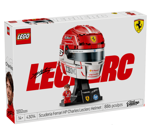  lego editions 43014 constructor "casca lui charles leclerc scuderia ferrari hp" ( 886 el.)