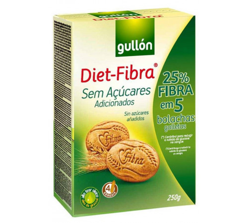  gullon biscuiti diet fibra fara zahar (250 gr.)