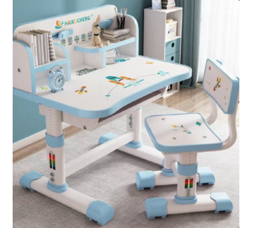 789613 set de mobilier reglabil pentru copii (birou + scaun) richi jch202
