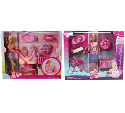 simba 5730861 set de joc "steffi cu un nou-născut" (ass.)