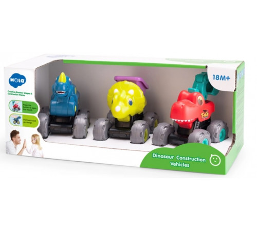 hola toys a7973abc set de 3 mașini "dino"