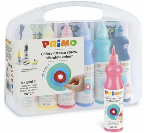  primo 651w6sp Набор красок для окон (6 цветов, 75 мл)