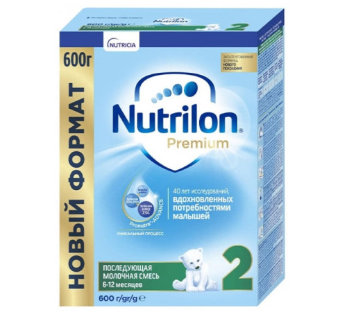 Сухая молочная смесь nutrilon premium 2 (6-12 м) 600 гр.