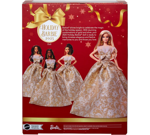 barbie jbh95 păpușă de colecție "holiday 2025" blondă