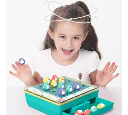 hola toys e7986 joc de masă "penguini"