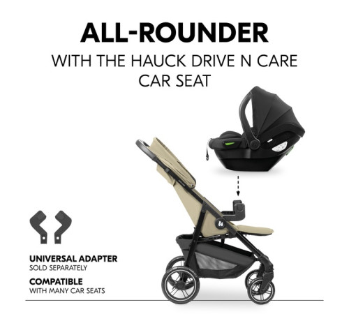 hauck cărucior 2 in 1 shop n care travel set olive