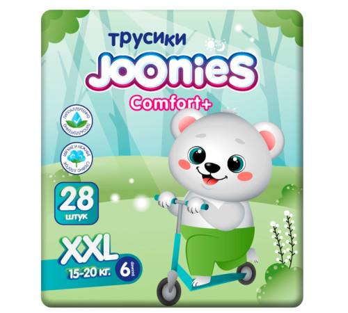  joonies comfort+ Подгузники-трусики xxl (15-20 кг) 28 шт.