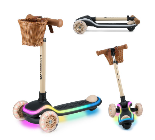 kinderkraft led trotinetă "raket" (bej)