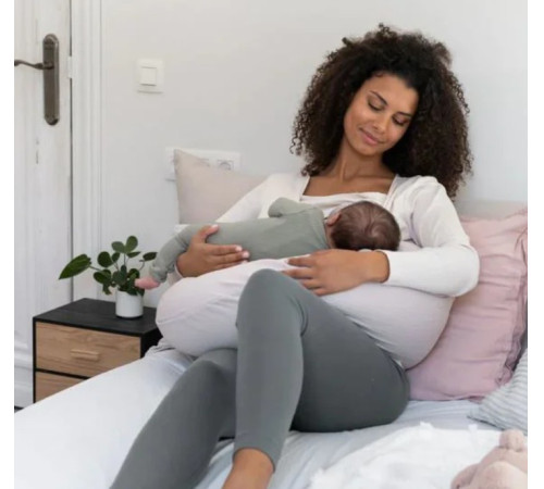 doomoo pernă pentru gravide și alăptare comfy big (190 cm) tetra almond