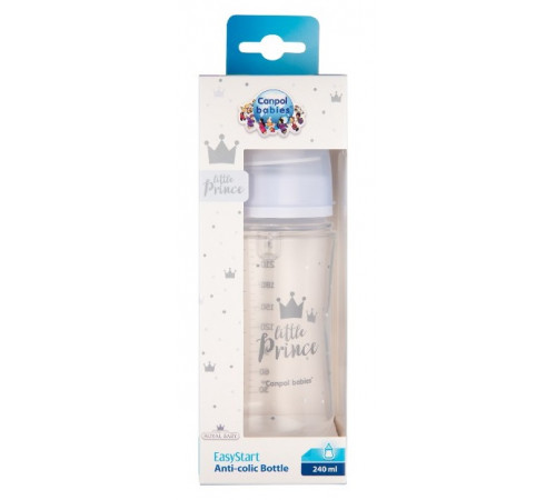 canpol 35/234 biberon cu sistem anti-colik easy start royal baby 240 ml. (3+) 