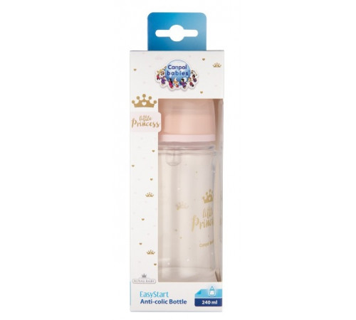 canpol 35/234 biberon cu sistem anti-colik easy start royal baby 240 ml. (3+) 