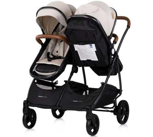 chipolino carucior pentru gemeni duo smart kbds02505bi biscotta