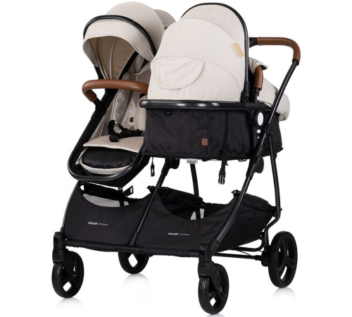 chipolino carucior pentru gemeni duo smart kbds02505bi biscotta