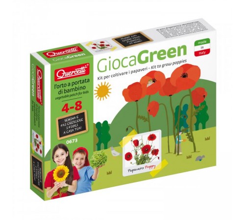 Quercetti 0673 Игровой набор ВЫРАСТИ САМ мак Play Green small Poppy quercetti 0673 Игровой набор ВЫРАСТИ САМ мак play green small poppy