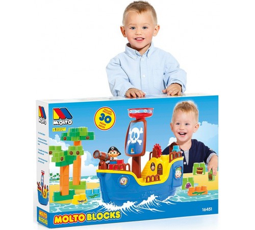 Jucării pentru Copii - Magazin Online de Jucării ieftine in Chisinau Baby-Boom in Moldova molto 16451 constructor "corabie" (30 el.)