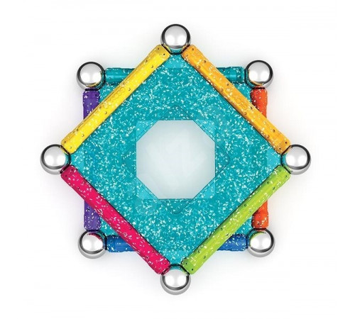 geomag 534g constructor magnetic "glitter panels recycled" (22 el.)