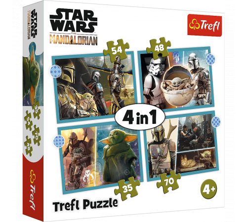  trefl 34397 Пазлы 4-в-1 "Мандалорец" (70/54/48/35 эл.)