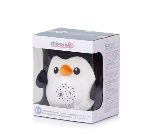 chipolino pil02512lpen jucărie de pluș cu proiector și muzică "pinguin"
