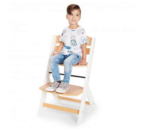 kinderkraft Стульчик для кормления enock белый/дерево