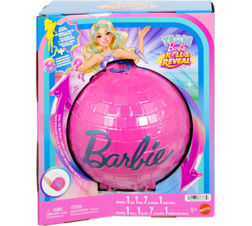barbie jmk19 set de joacă cu păpușă surpriză "roll & reveal: pop star"
