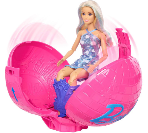 barbie jmk19 set de joacă cu păpușă surpriză "roll & reveal: pop star"