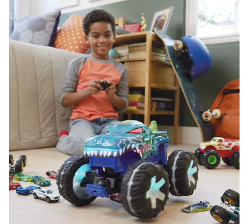hot wheels jbd90 Машина monster trucks Мега-Рекс на дистанционном управлении