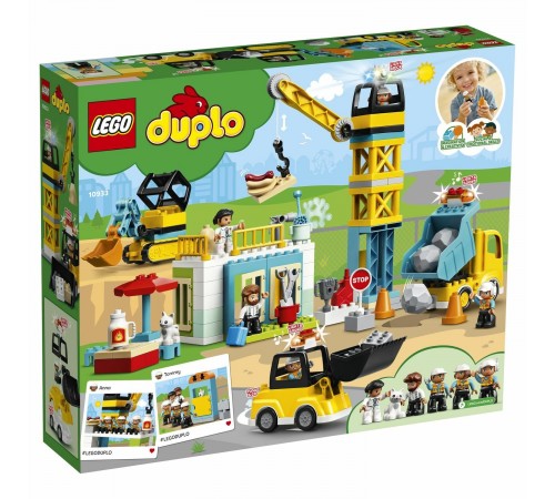 lego duplo 10933 Конструктор "Башенный кран на стройке" (123 дет.)