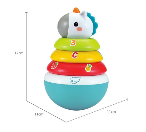 hola toys 3136 Пирамидка-неваляшка "Единорог"
