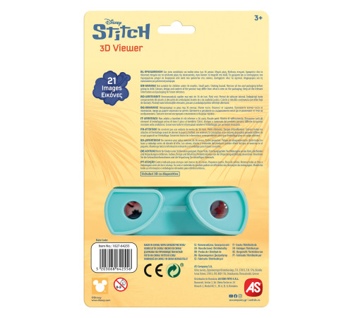 as kids 1027-64255 Детский 3d Стереоскоп со слайдами "disney stitch"