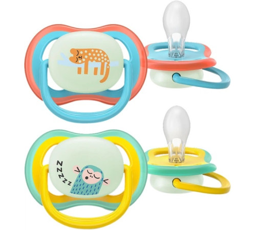  avent scf376/32 suzera din silicon ultra air night (18 m+) 2 buc.