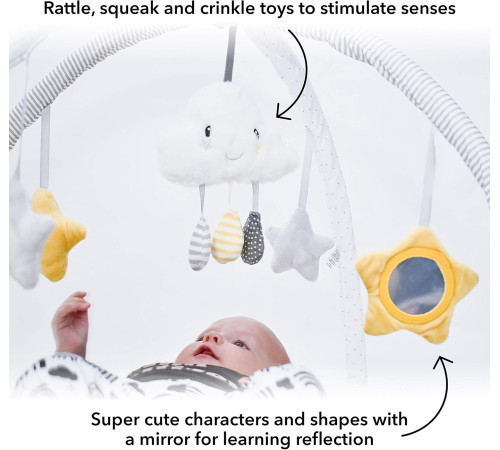 nuby id99805 Коврик игровой "cloud & star play gym" (0 м+)