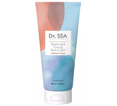  dr.sea Восстанавливающий и укрепляющий крем для тела с какао-бобами и овсянкой (200 мл) 020325