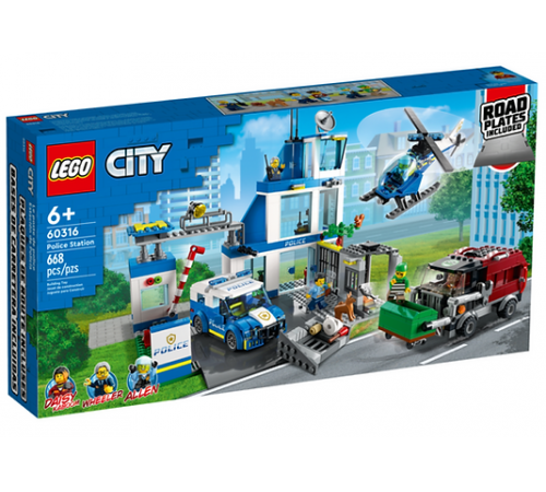 Детский магазин в Кишиневе в Молдове lego city 60316 Конструктор "Полицейский участок" (668  дет.)